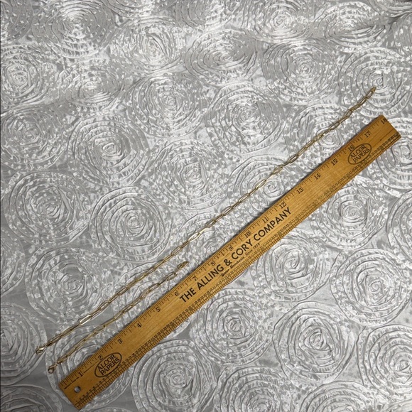 18K Paperclip Chain Necklace and Bracelet Set - Picture 13 of 14